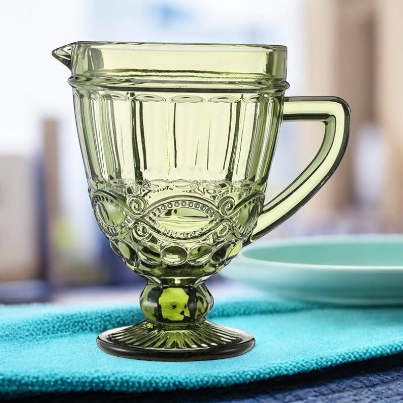 Jarra de Vidrio Labrada Verde