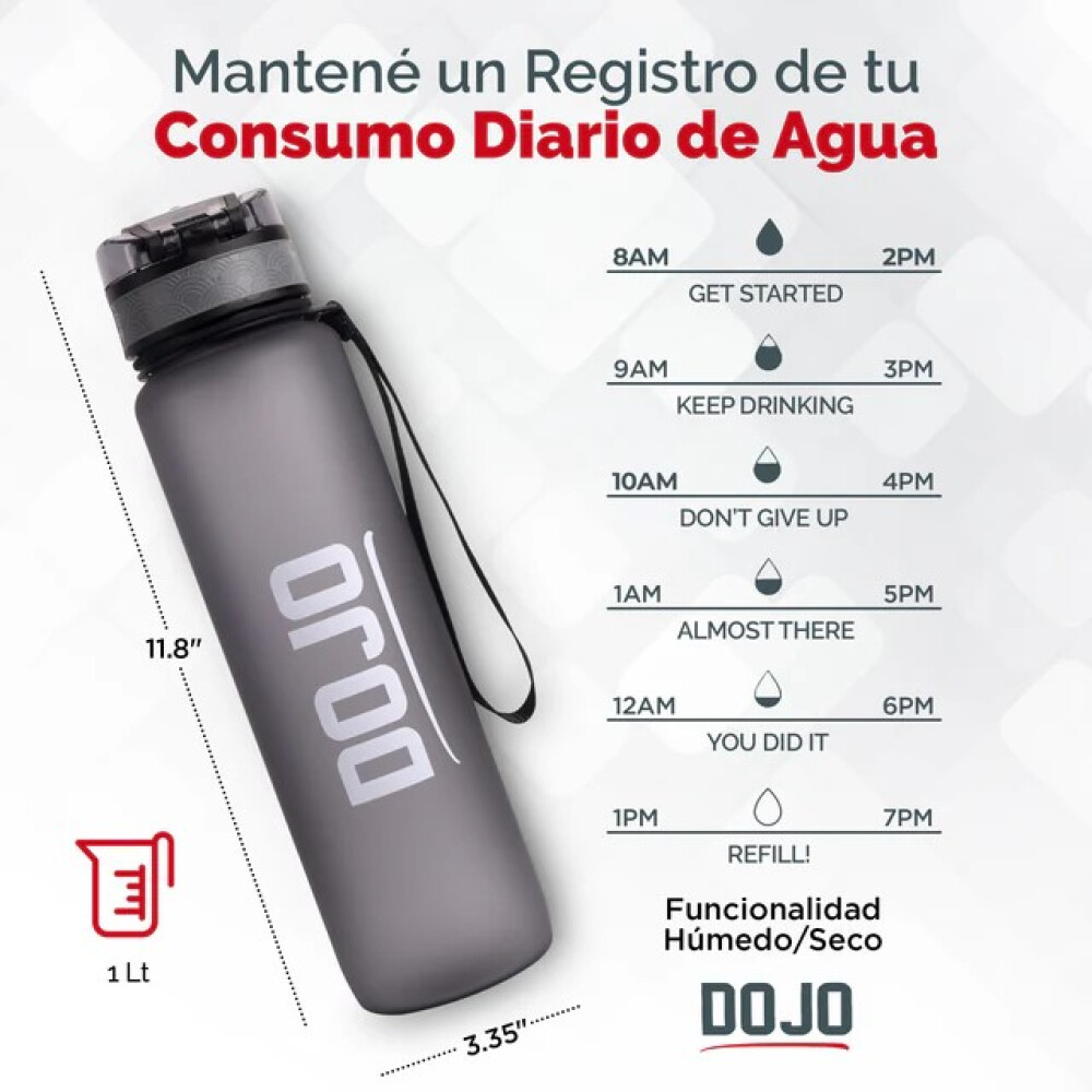 Botella Deportiva Rosa | 1000 ml - DOJO Botella Deportiva Rosa | 1000 ml - DOJO
