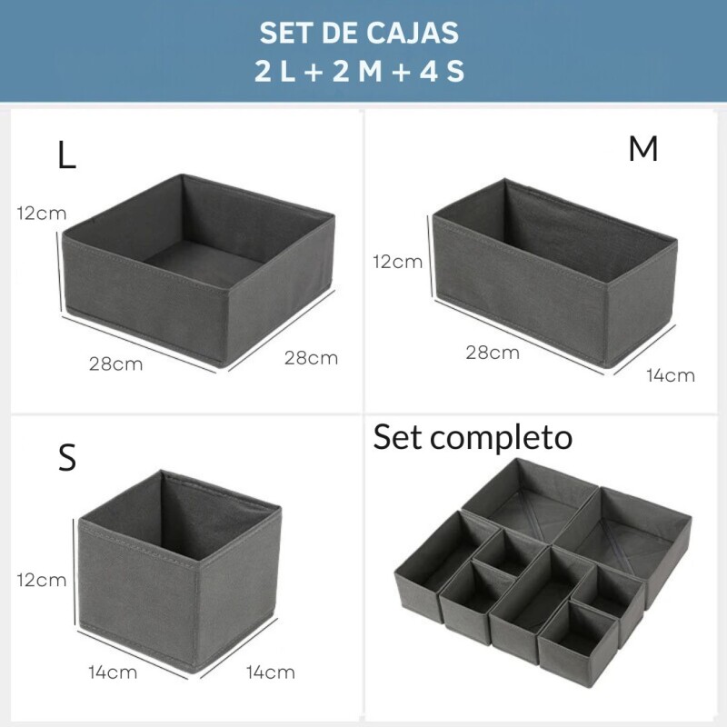 Set Organizador Ropero Armario X8 Almacenamiento Plegable Set Organizador Ropero Armario X8 Almacenamiento Plegable