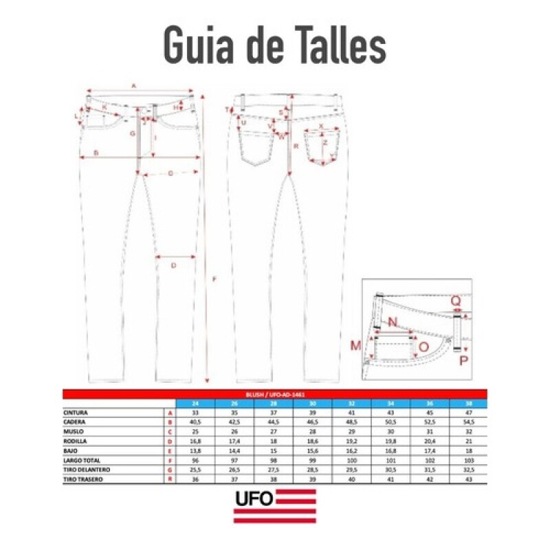 Pantalón de jeans para Mujer Slim Fit UFO Blush Azul Pantalón de jeans para Mujer Slim Fit UFO Blush Azul