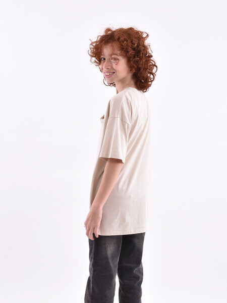 REMERA NACHO TEEN BEIGE CLARO