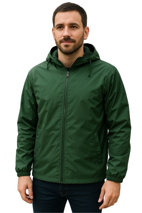 Campera impermeable forro polar Verde bosque