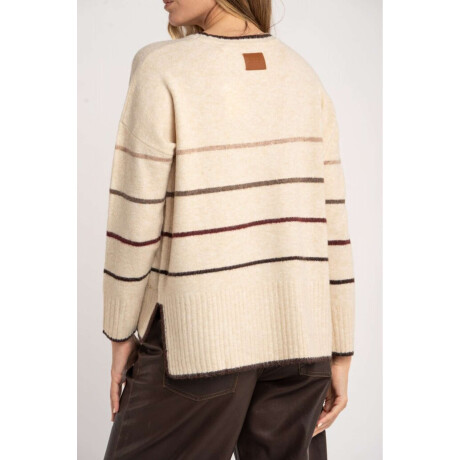 Sweater Rayado Bordeaux