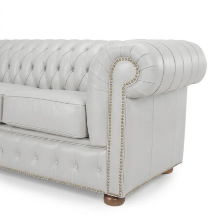 Sofá Chesterfield Novo - Cuero Básico - 3 cuerpos Blanco - (Preventa)