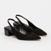 Stiletto Marga en cuero nobuk Negro