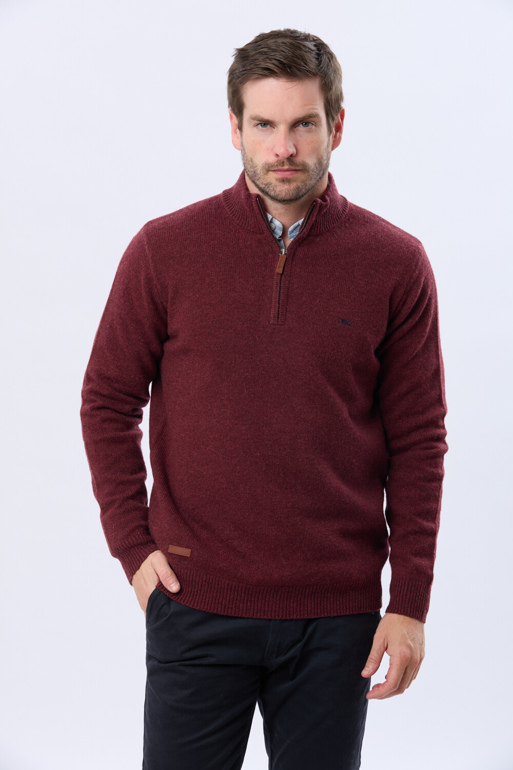 BUZO LANA Bordo oscuro