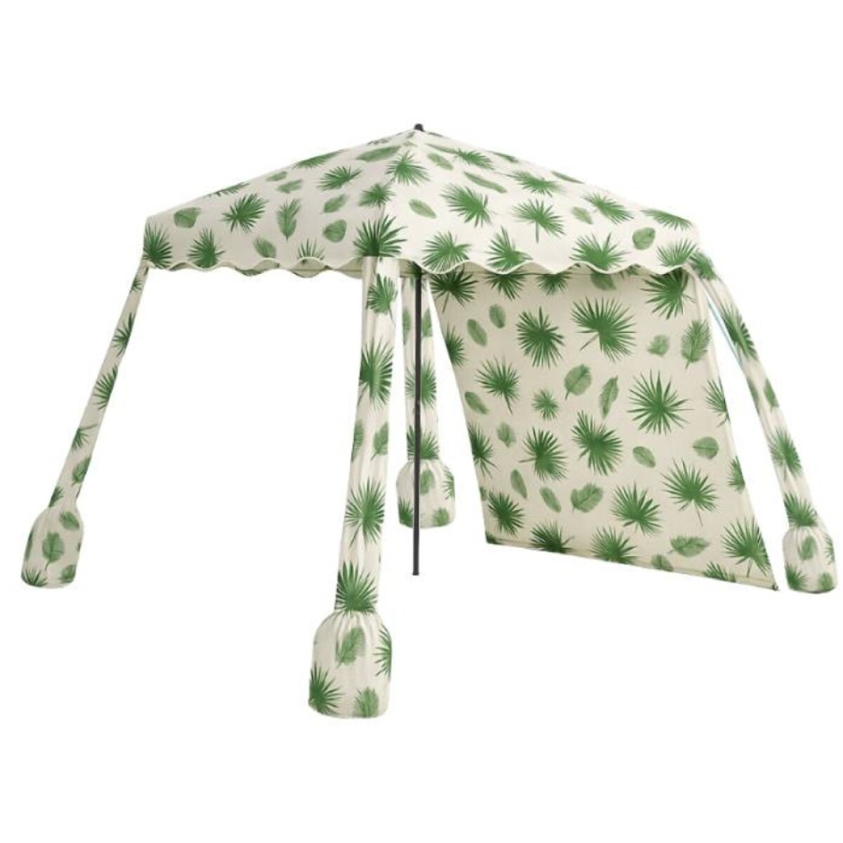Gazebo Sombrilla cuadrado playa 4 patas - Verde 