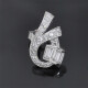 Caravanas En Oro 18K Blanco Con Brillantes Caravanas En Oro 18K Blanco Con Brillantes