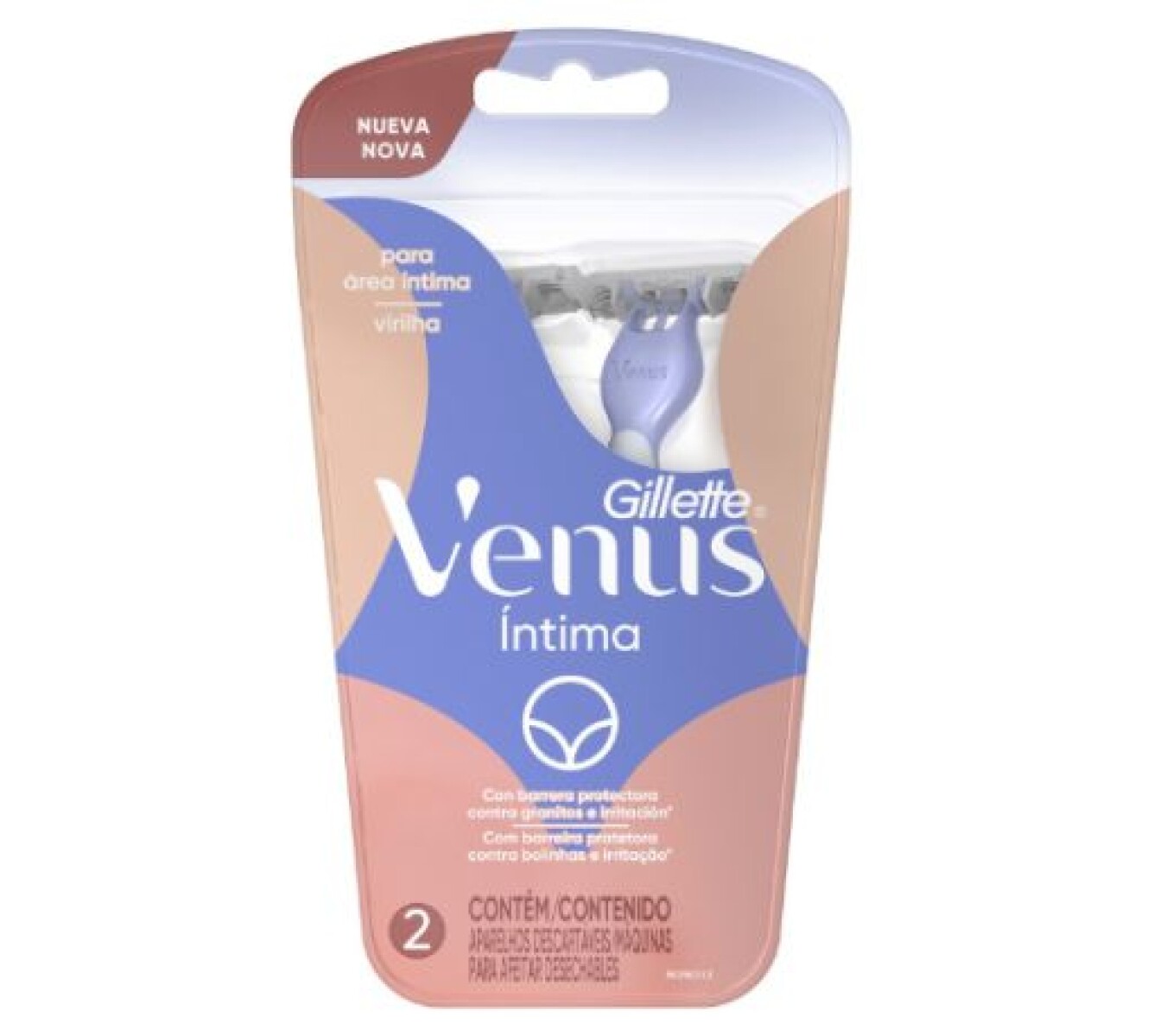 Gillette Venus Máquinas Íntima Descartable 2 Unidades – Afeitado Delicado