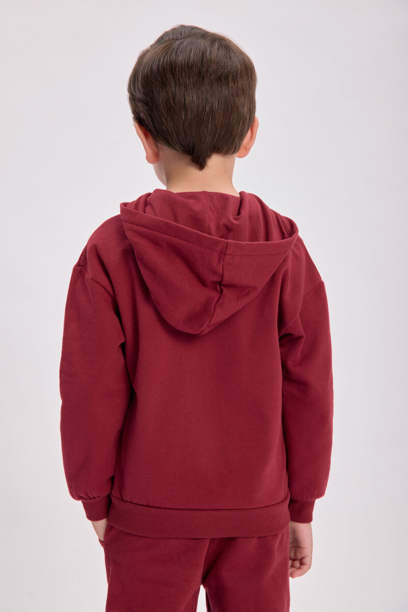 Campera deportiva básica Bordó