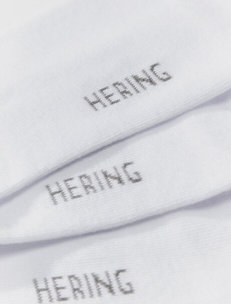KIT C/3 PARES DE MEDIAS UNISSEX CAÑO MEDIO BLANCO