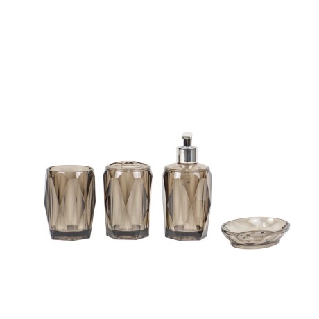 Set de accesorios para baño x4 piezas Negro