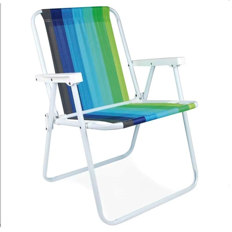 Silla Mor Acero Alta Plegable De Playa Jardín - Azul/rosa Silla Mor Acero Alta Plegable De Playa Jardín - Azul/rosa