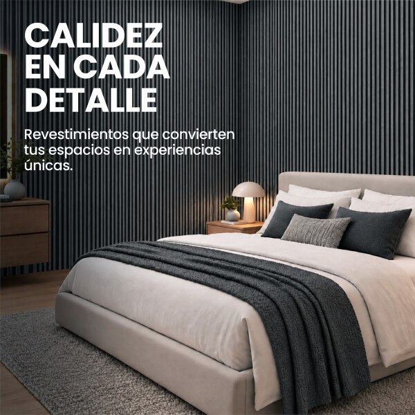 Pack x10 Wpc Simil Madera Wall Panel Lambrin 2.90x16.7 Gris negro 1