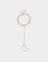 Pulseras Flexibles Pulsera Flexible Con Anillo Unido - Dorado