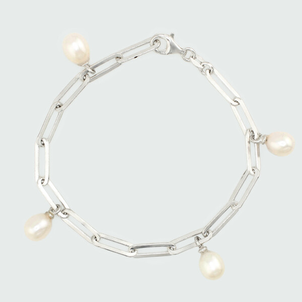 Pulsera Lunaria de plata 925 con perlas Pulsera Lunaria de plata 925 con perlas
