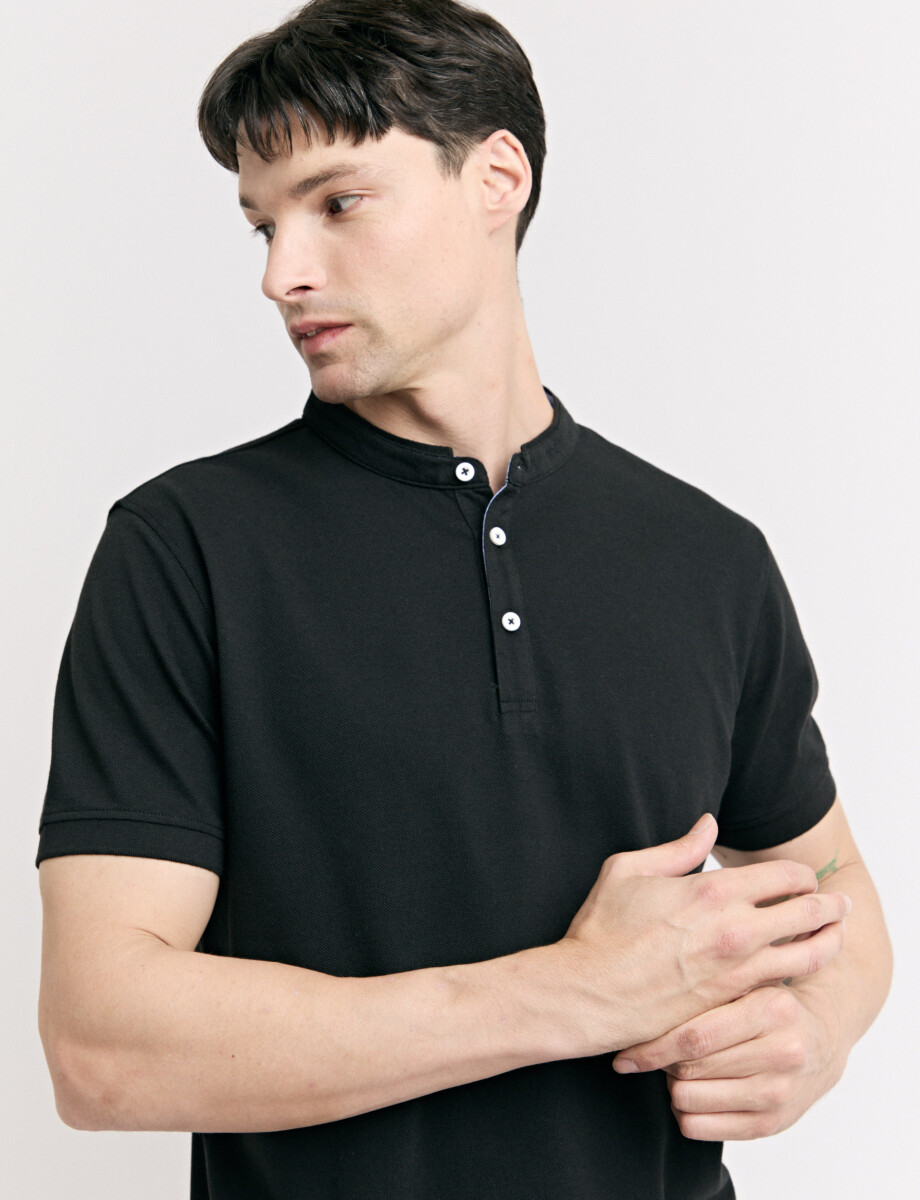 REMERA HARRINGTON LABEL - Negro 
