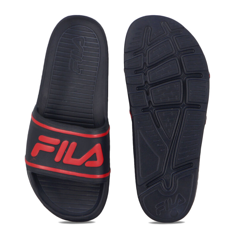 Chancletas Hombre Fila Sleek Slide Marino-Rojo