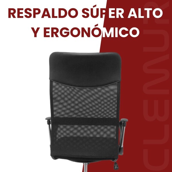 Silla de Escritorio Ergonómica Silla de Oficina Tapizado Mesh y Cuero Sintético Negro Silla de Escritorio Ergonómica Silla de Oficina Tapizado Mesh y Cuero Sintético Negro