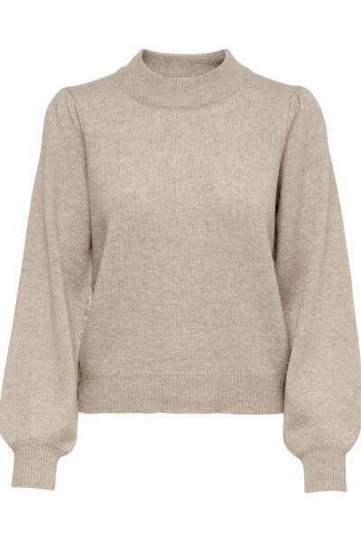 Sweater Rue Manga Abullonada Simply Taupe