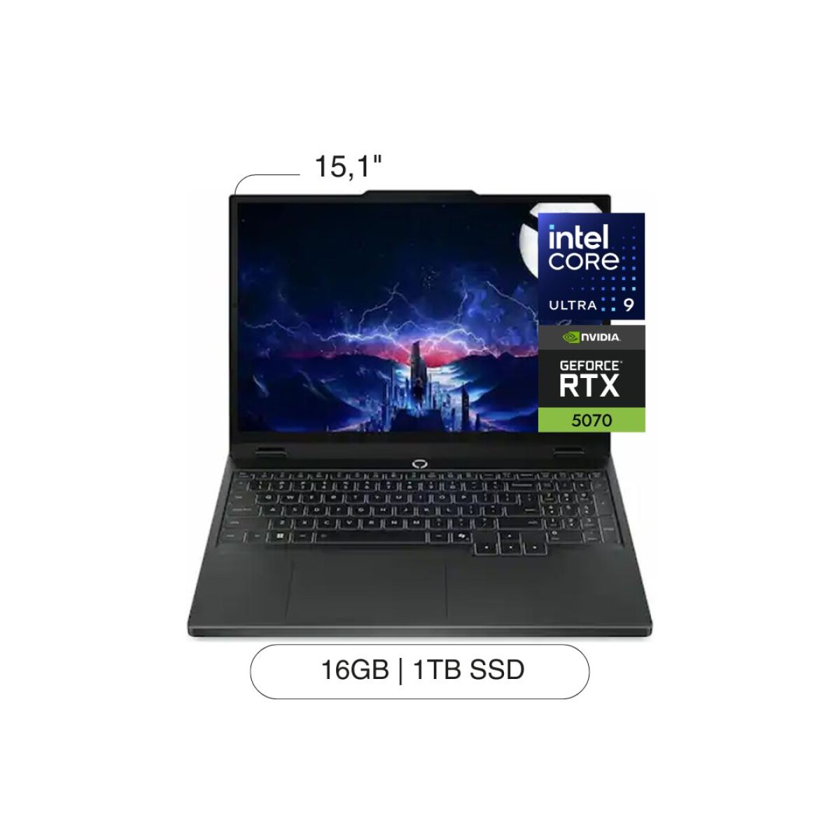 Notebook LENOVO Legion 5 15,1' OLED 1TB / 16GB RAM Intel Core Ultra 9-275HX RTX5070 De 8GB 