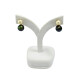 Caravanas Oro 18K Blanco, Perla Negra Y Perla Blanca De Cultivo Caravanas Oro 18K Blanco, Perla Negra Y Perla Blanca De Cultivo