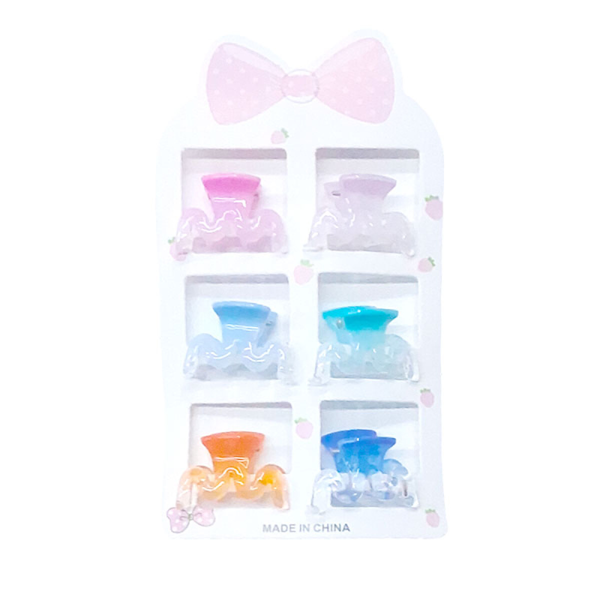 Broches pinzas de colores para el cabello 6 pcs - Broches Pinzas De Colores Para El Cabello 6 Pcs 