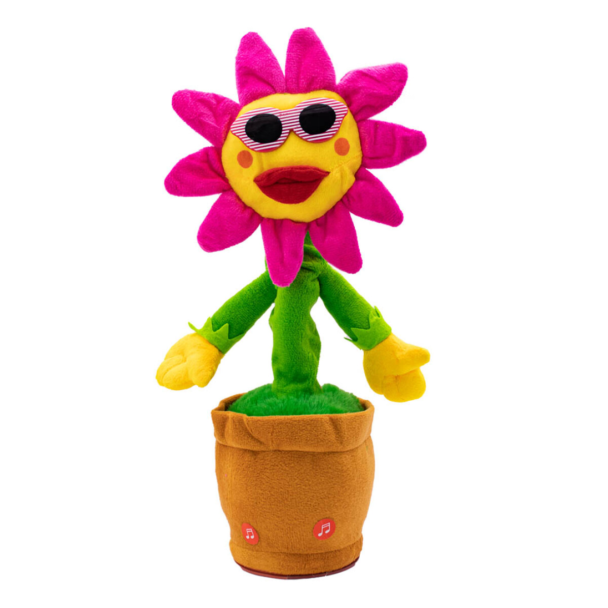 Juguete Girasol bailarín Imita Voz Musical - VERDE-ROSA 