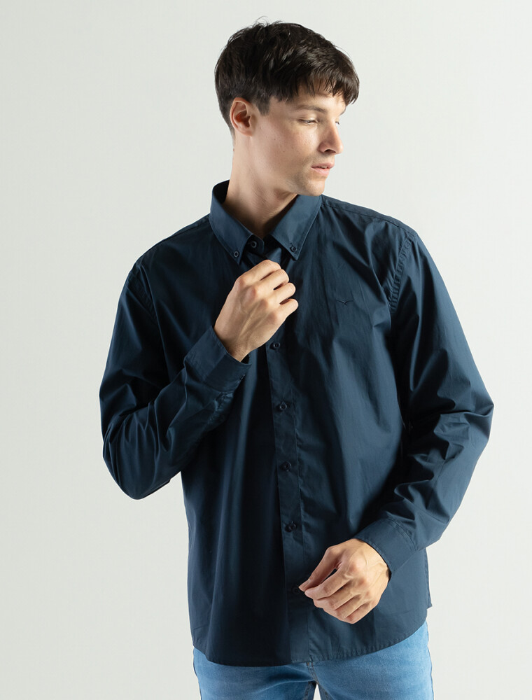 Camisa Manga Larga Algodón Principe Marino