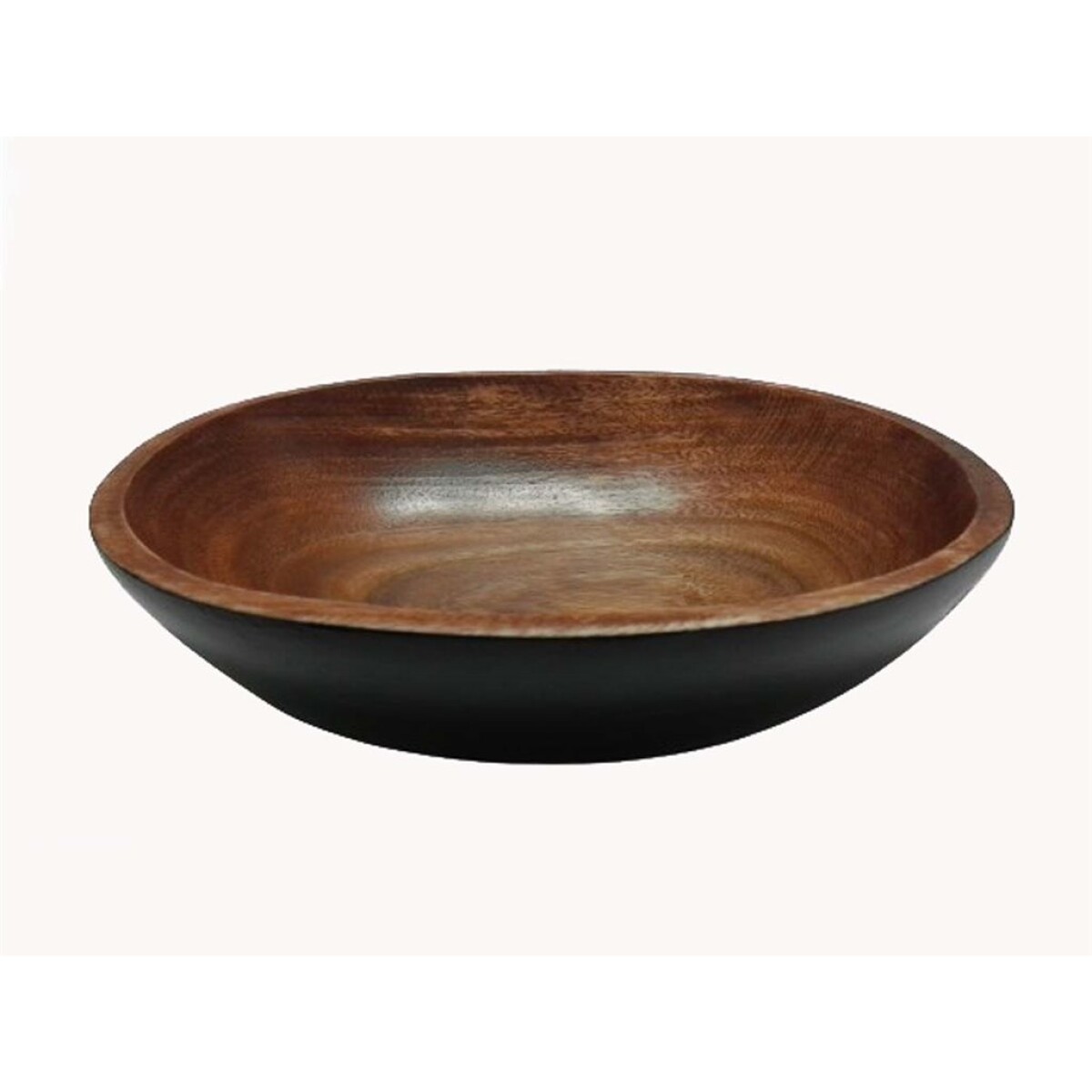 BOWL OVAL EXT COLOR NEGRO 25x20x6CM MADERA ACACIA 