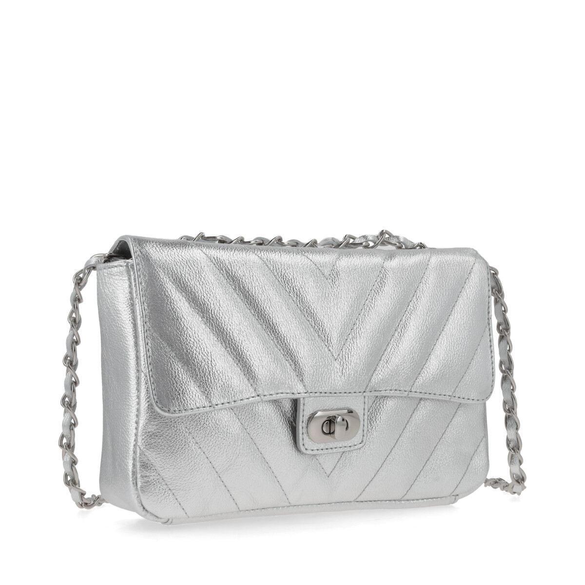 CARTERAS VENET - CUERO LALI - PLATEADO 