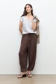 Blusa frente estampa lunares crudo