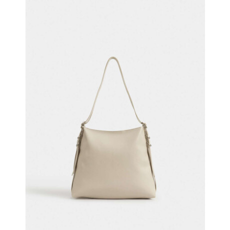 Cartera Saca Con Hebillas Blanco Crudo