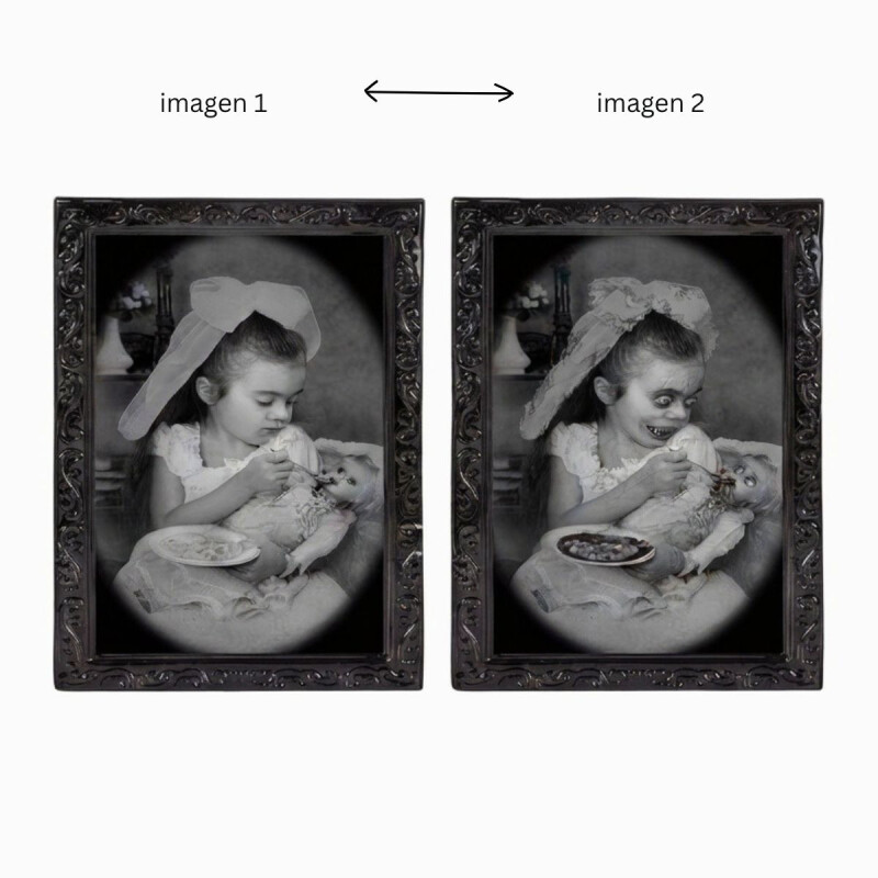 Cuadro de Foto Halloween Efecto Lenticular Niña