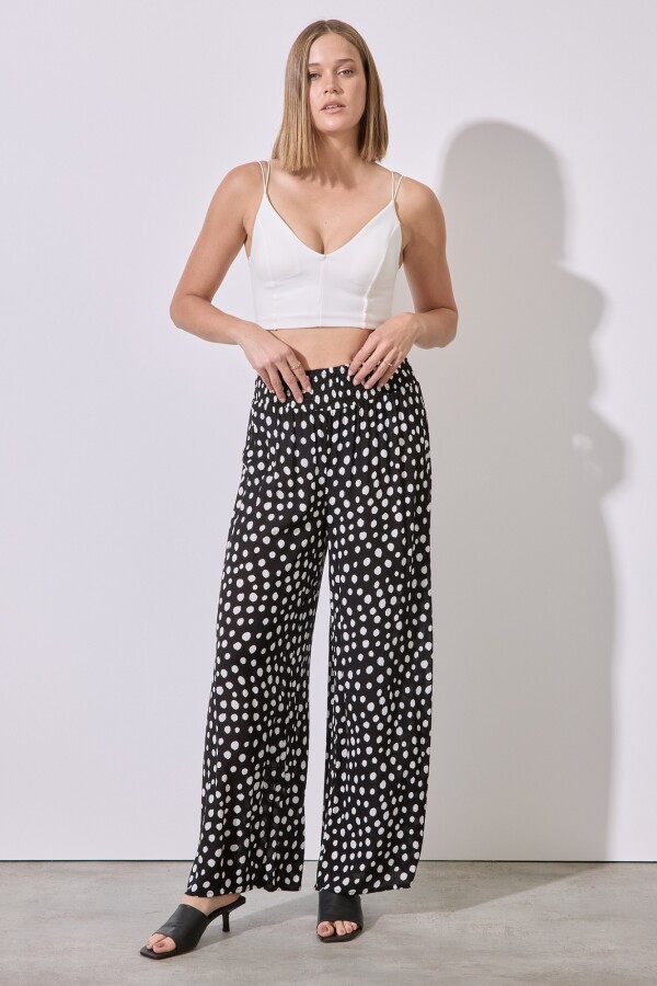 Pantalon Pull On Print NEGRO/CRUDO