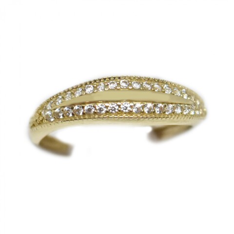 Anillo en Oro 10 Kilates y Zirconias Anillo en Oro 10 Kilates y Zirconias