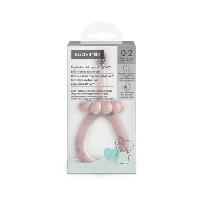 Cepillo de dientes de aprendizaje Baby 0-2 años Suavinex Rosa