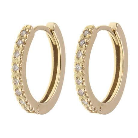 Aros Samantha de oro amarillo 18k con brillantes Aros Samantha de oro amarillo 18k con brillantes