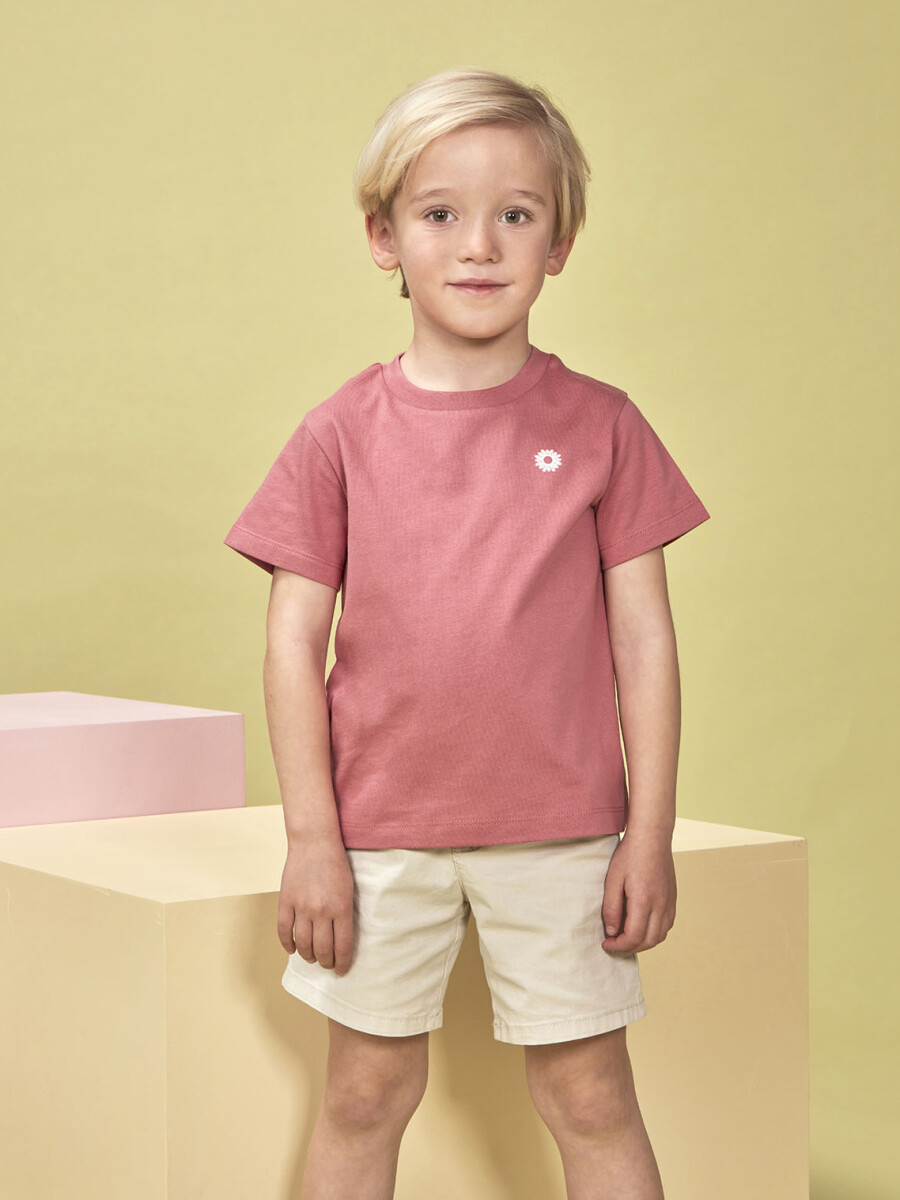 Camiseta Estampado Mundo Rosa