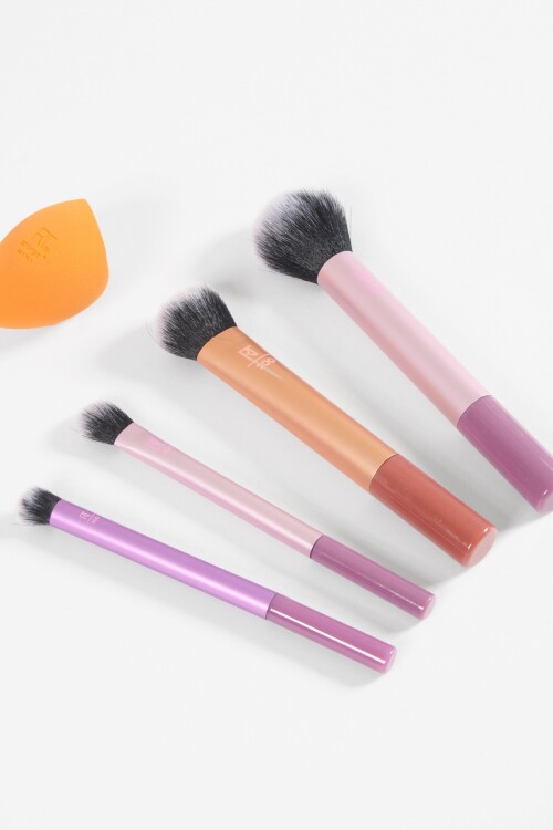 Set de brochas maquillaje rosa