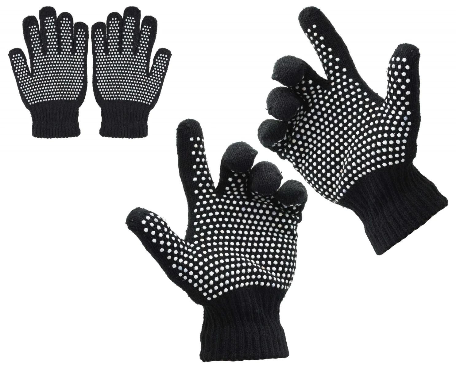 GUANTE LANA ADULTO CON ANTIDESLIZANTE Y PIÑO LISO 25115 