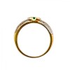 Anillo Solitario-Oro 18k-Piedra Esmeralda y Zirconia-AN9506 conpiedra