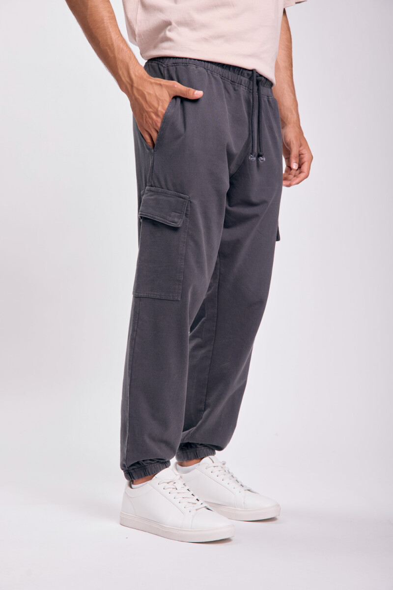 Pantalón deportivo cargo jogger Gris Oscuro