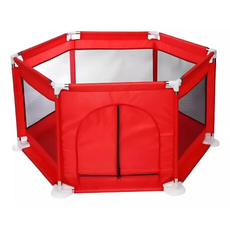 Corral Plegable C/ Puerta Corralito Pelotero Bebé Rojo Estándar