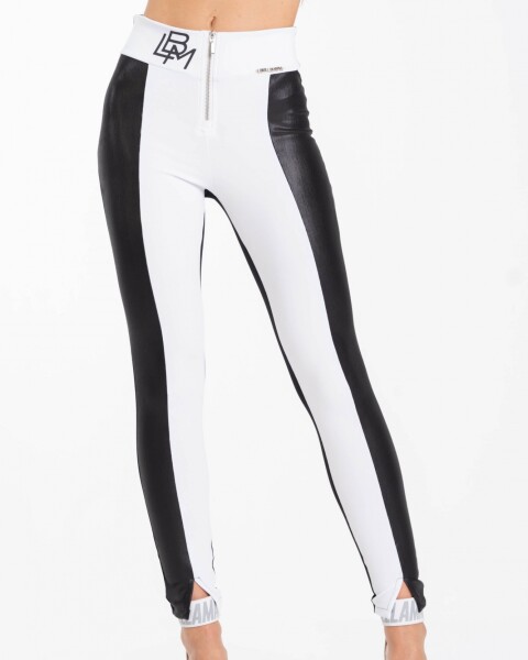 Pantalon Calza Bloodmary Negro Y Blanco U