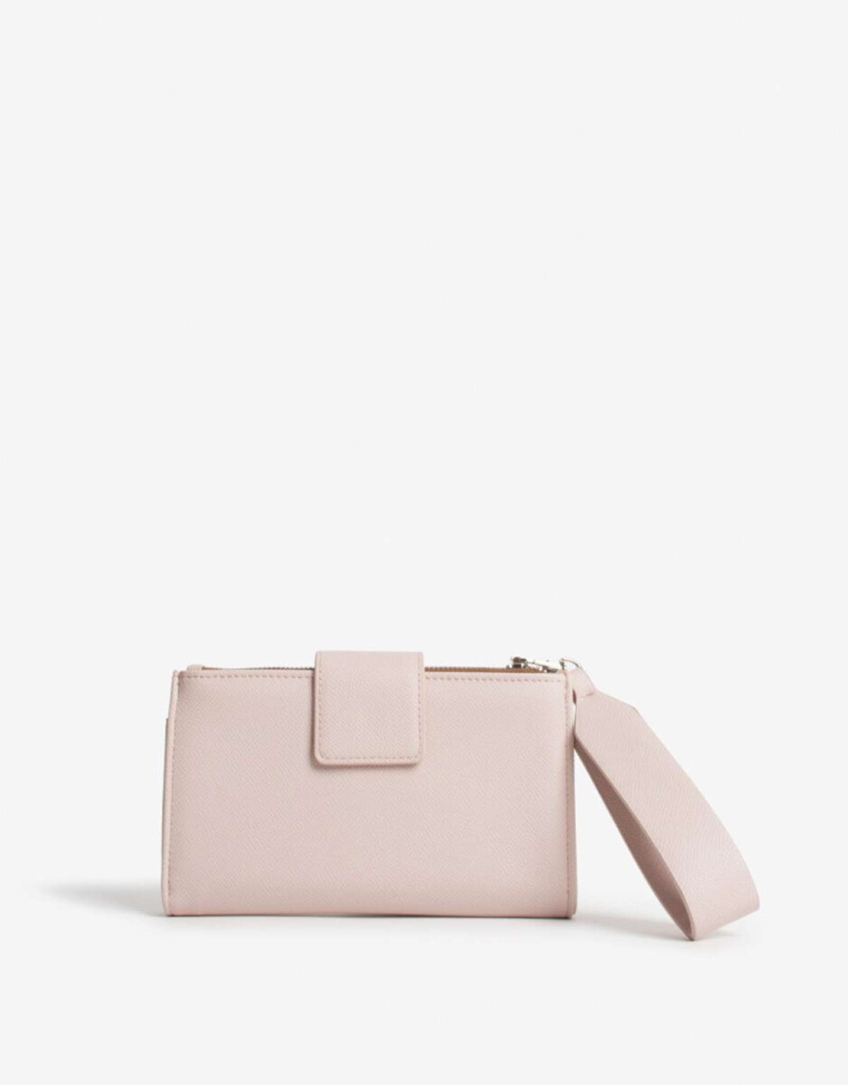 Billetera Fichero Con Solapa - Rosa Claro 