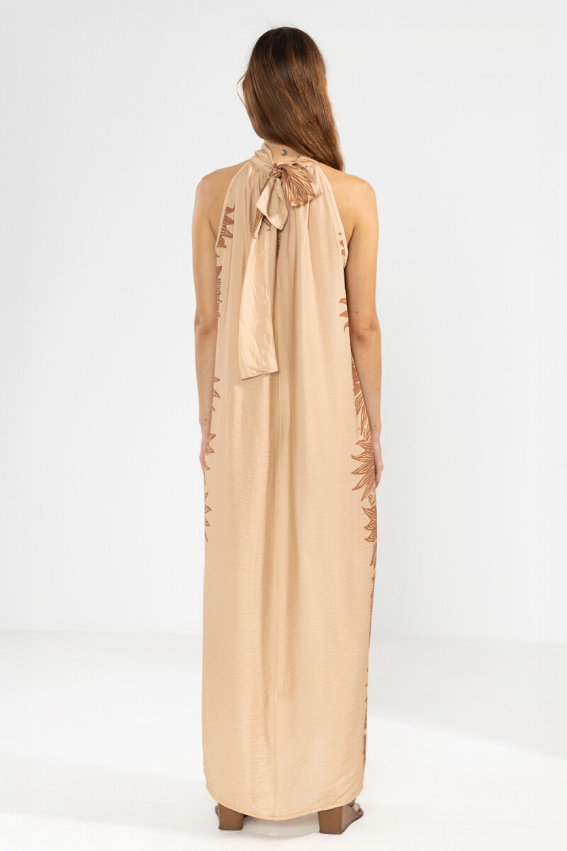 MICHU HALTER DRESS Bloom Camel