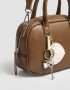 Bowling Cartera Bowling Con Charm - Marron Chocolate