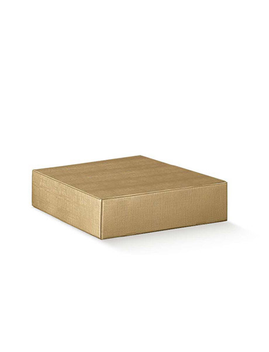 CAJA RÍGIDA 4 BOTELLAS 34X37X9 cm - SETA ORO 