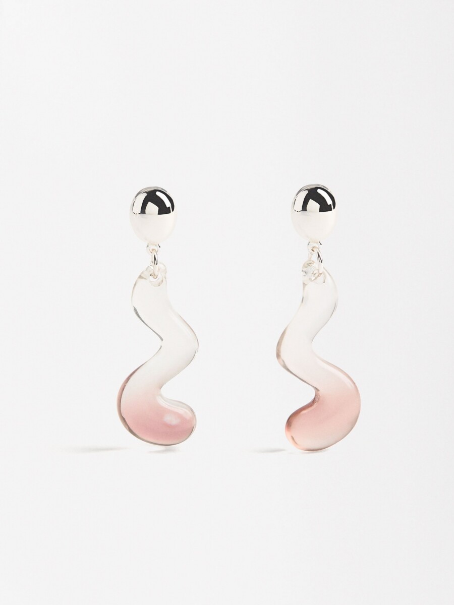 Pendientes De Onda Bicolor marron